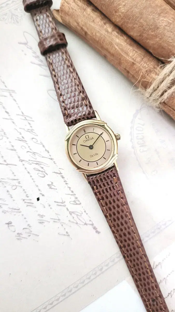 オメガ　デビル　稼働品　女性用 稼働 OMEGA DEVILLE プッシュボタン レディースクォーツ オメガ